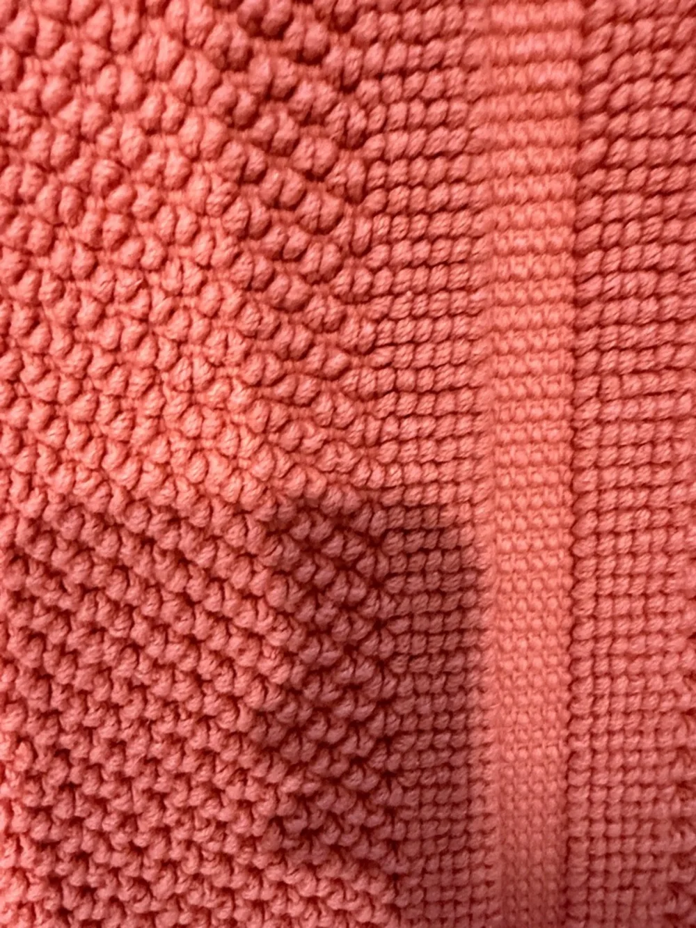 Southern Living Coral Bath Mat - Solid Coral Pink Bath or Shower 24x42 Absorbent